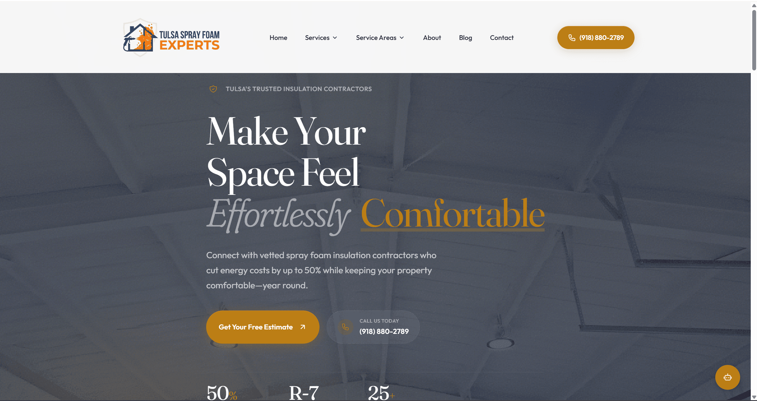 Insulation Contractor website example